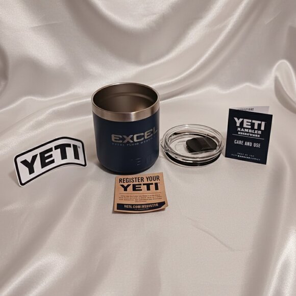 YETI Rambler 10oz Stackable Lowball Navy Blue With MagSlider Lid NWOT - Picture 8 of 8